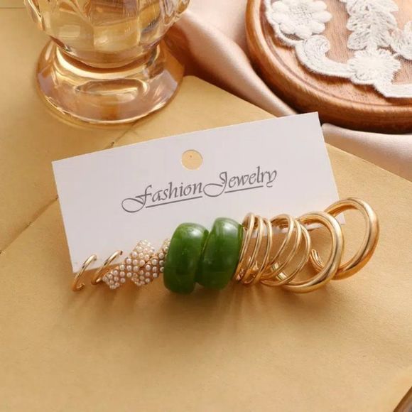 Jewelry - Bohemian Hoops Set -5 Pairs of Fashion Earrings